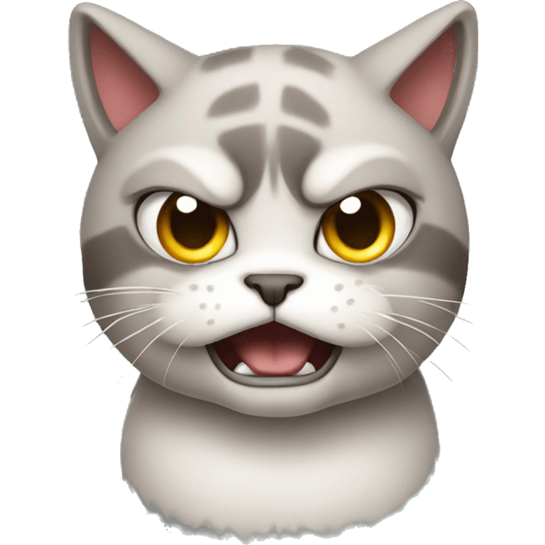 Cute angry cat emoji