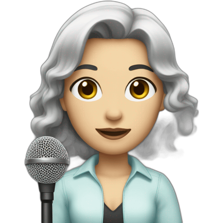 gracie abrams with a microphone  emoji