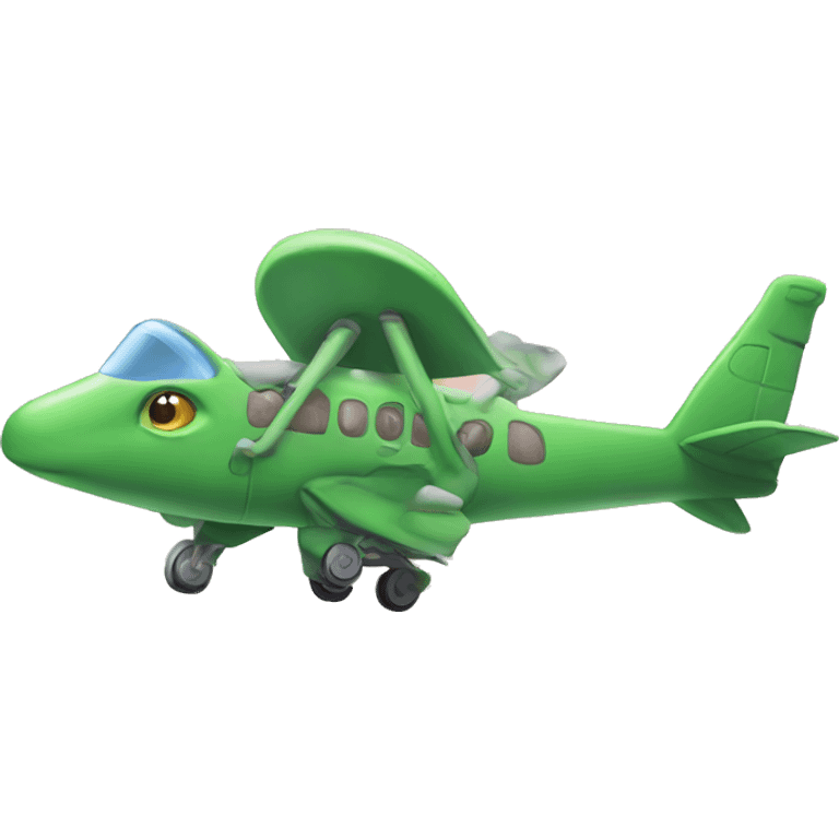 Dinosaur in an airplane emoji