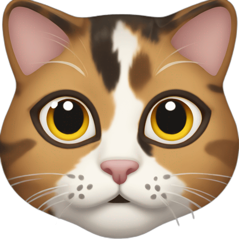 calico cat with small goatee emoji