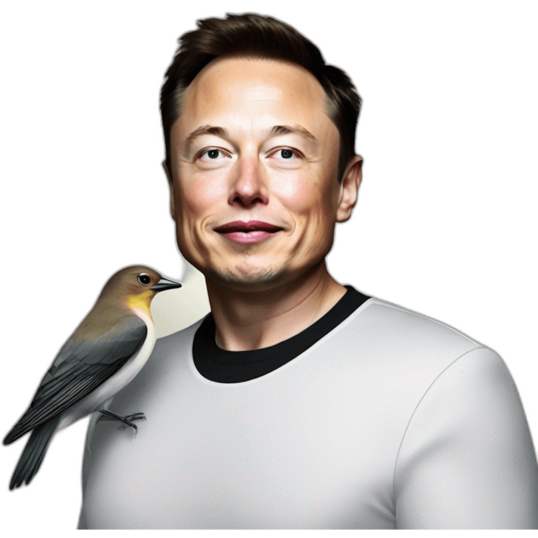 elon musk with bird emoji