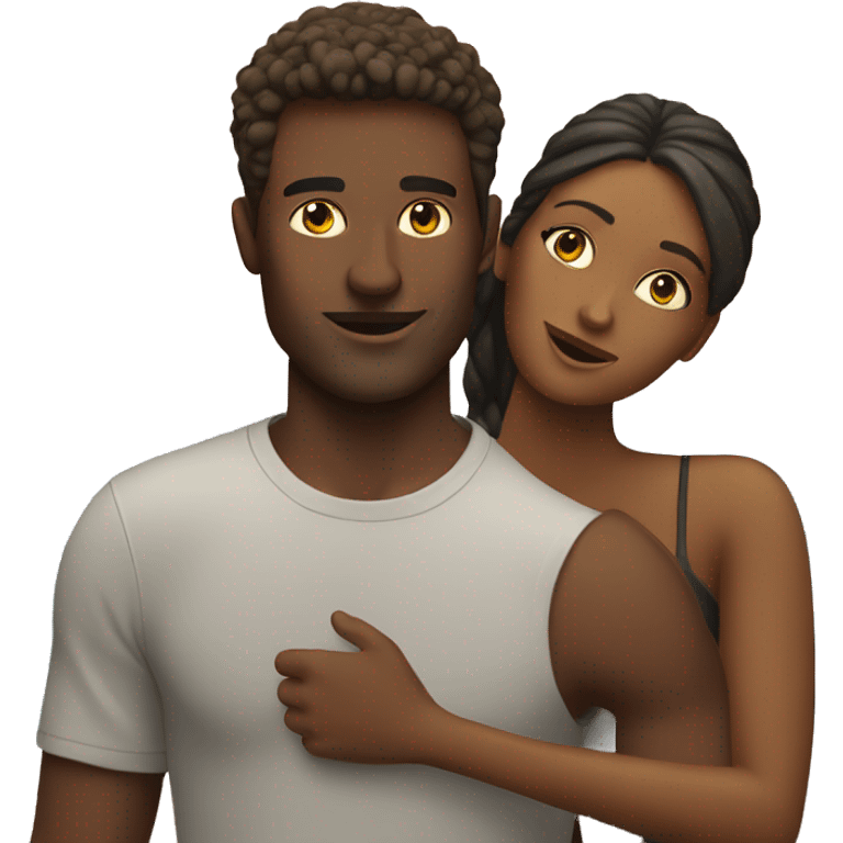 Two people on sunset beach emoji