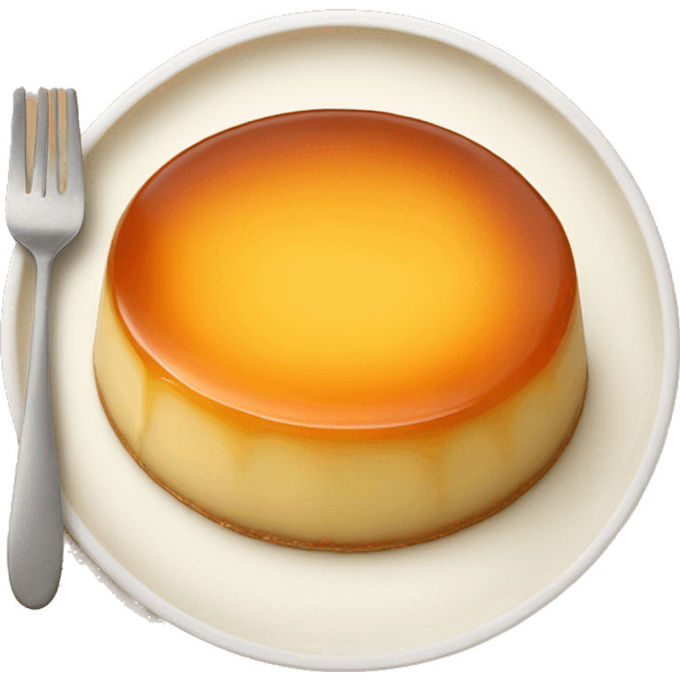 leche flan on a plate emoji