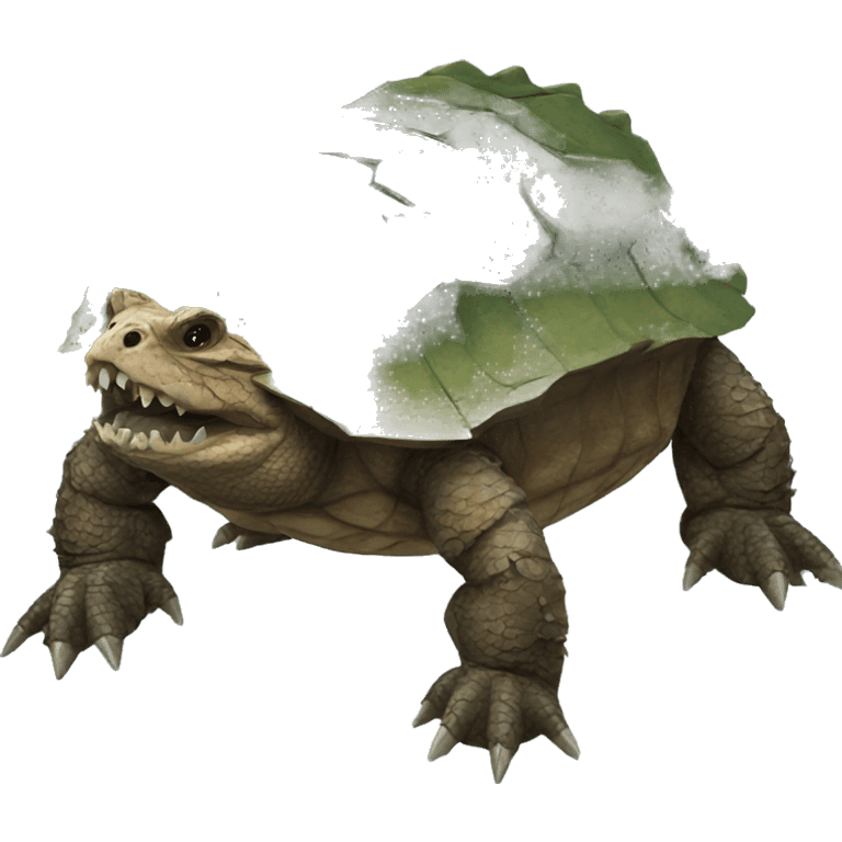 Alligator snapping turtle emoji