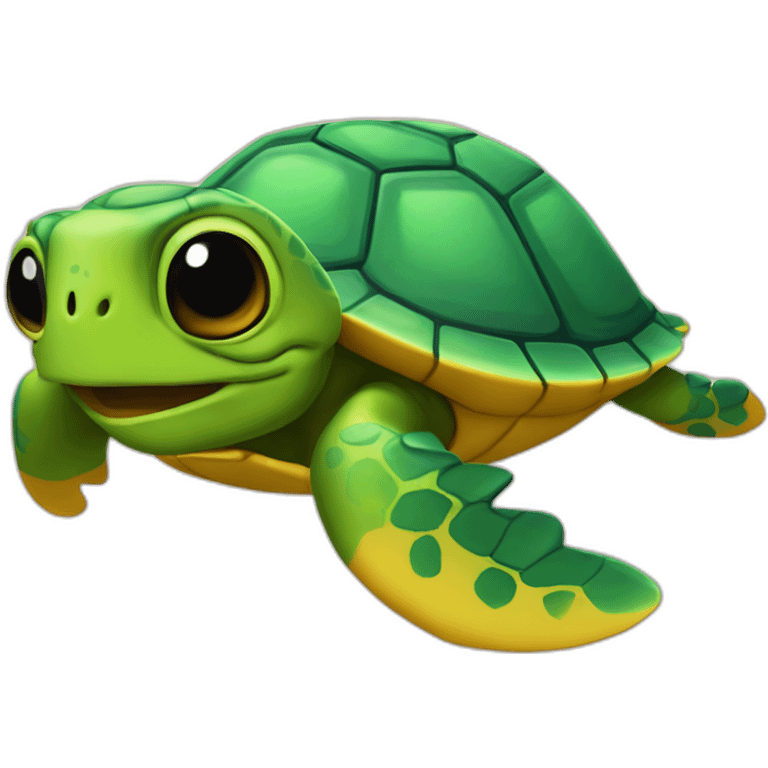 Tortuga voladora emoji