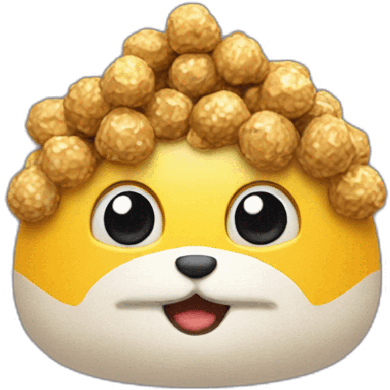 Choupi with a ferero rocher on his head  emoji