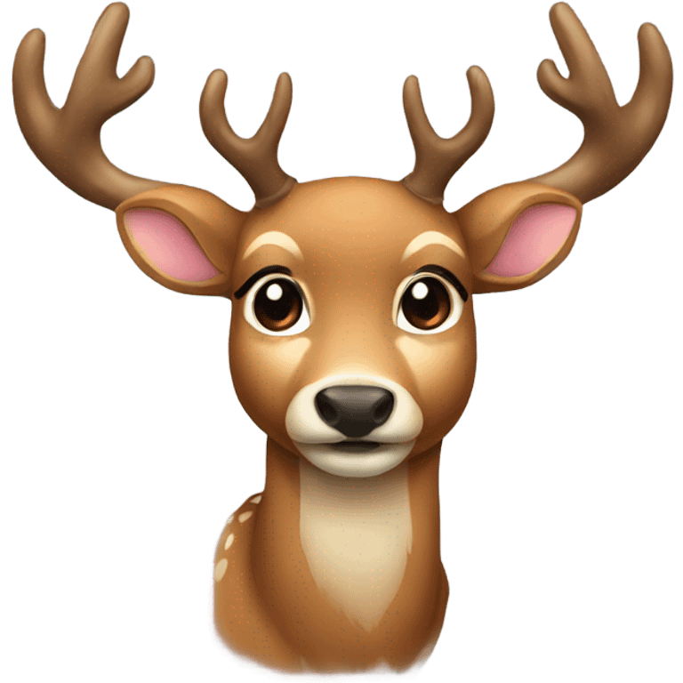 Deer with bow emoji