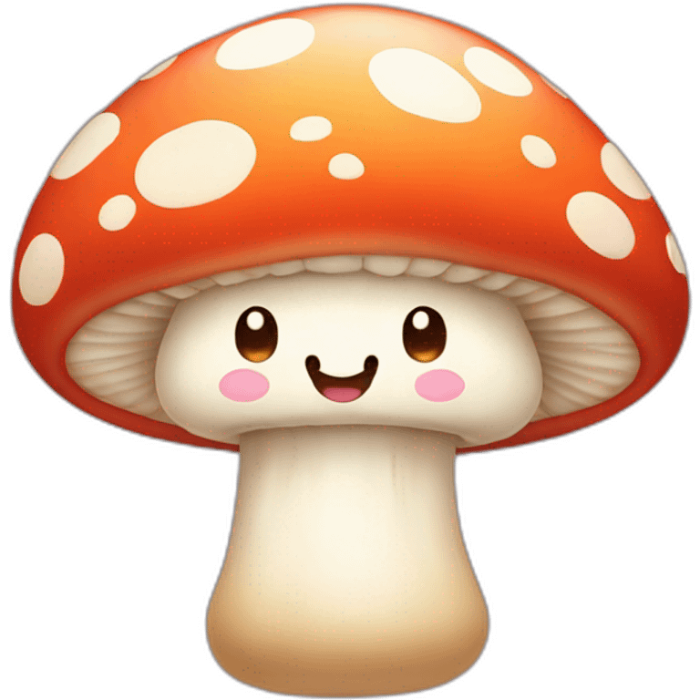 kawaii mushroom emoji