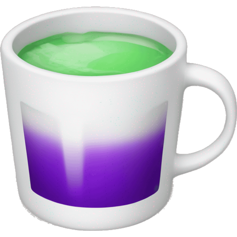 White cup with purple drink emoji