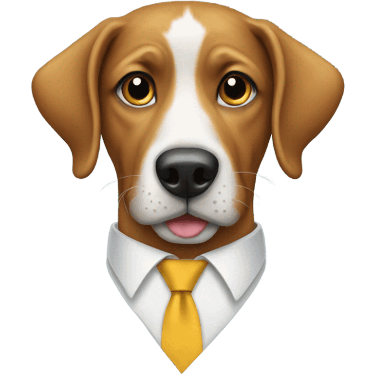 Dog with box tie emoji