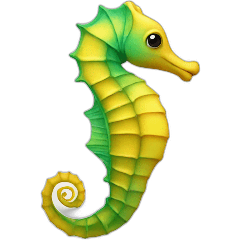 seahorse with yellow fins emoji