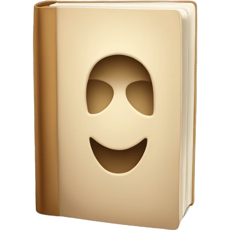 An open, hardcover book, depicted with a beige cover. Commonly used for various content concerning reading, writing, learning, and schooling. emoji