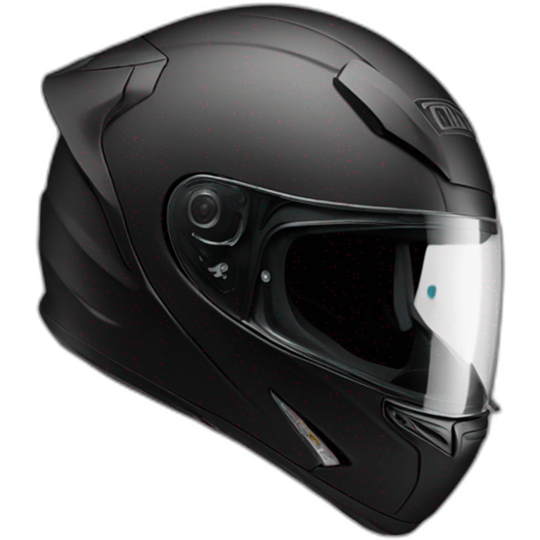 motorcycle helmet side black fullface black visor emoji