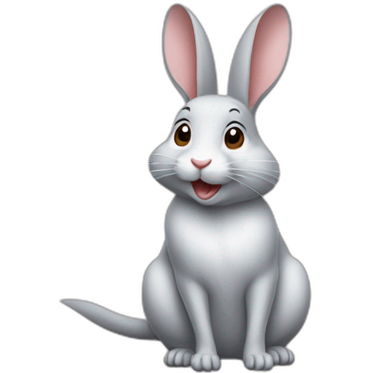 Souris sur lapin emoji