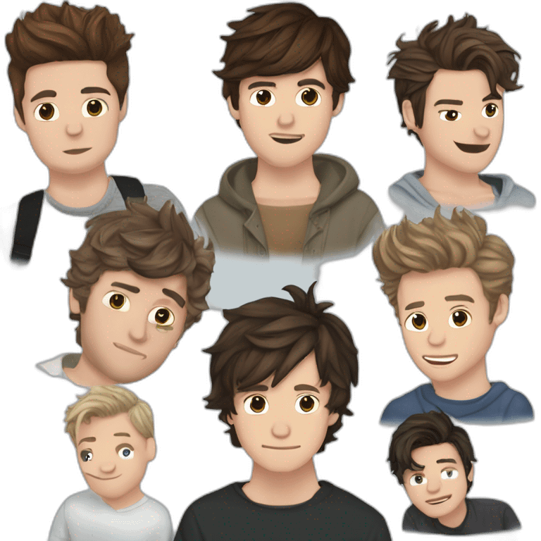 liam payne, louis tomlinson, harry styles, niall horan, zayn malik emoji