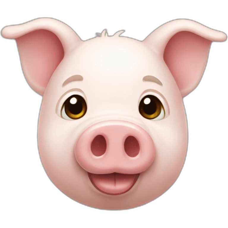 Cochon avec oreilles de chat emoji