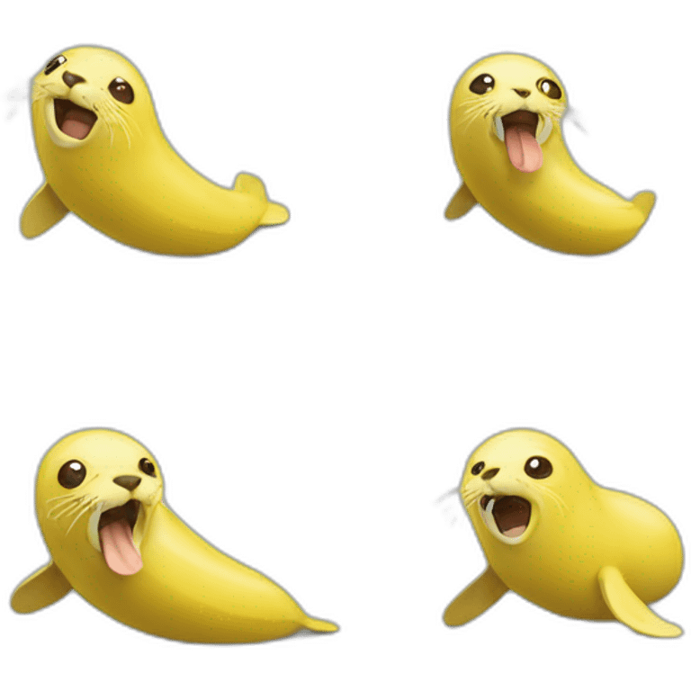 Seal-eating-banana emoji