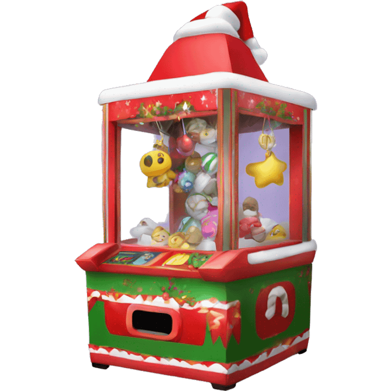 a christmas themed claw machine emoji