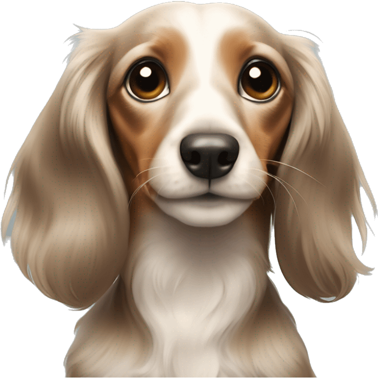  puppy longhair dachshund fair colours emoji