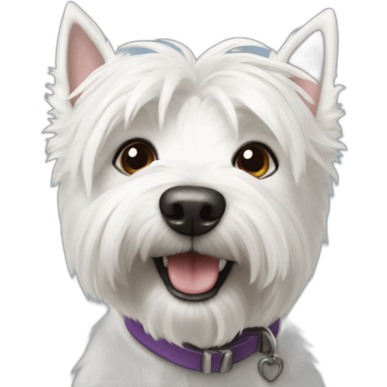 A Westie dog emoji