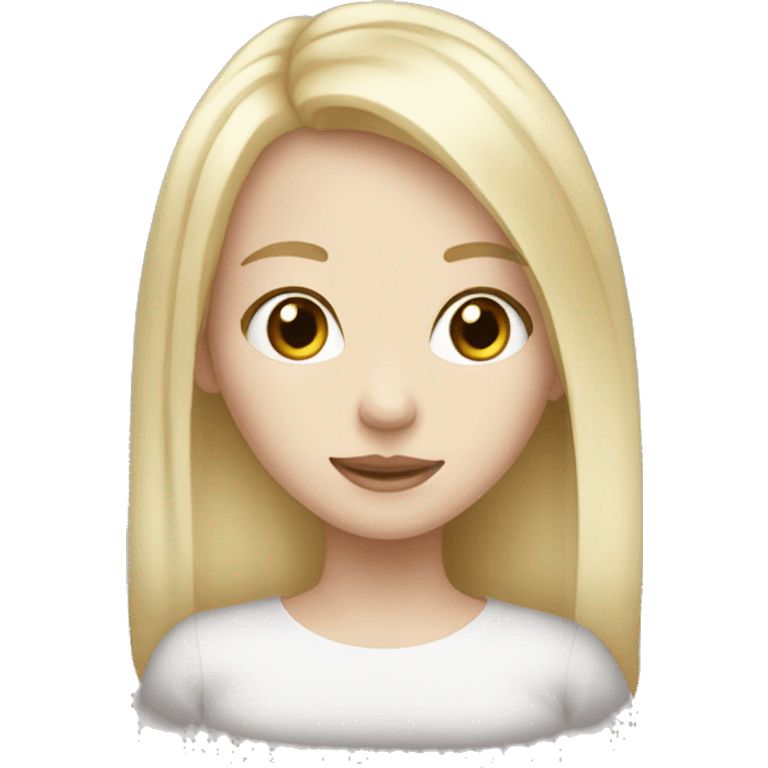 Cute blonde girl, pale skin emoji