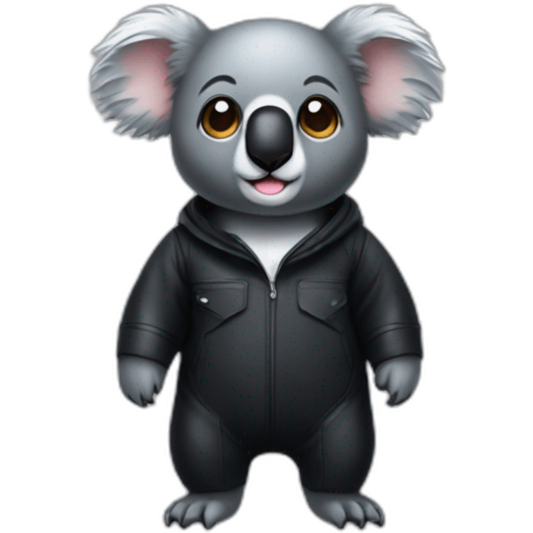 koala in black rubber suit emoji