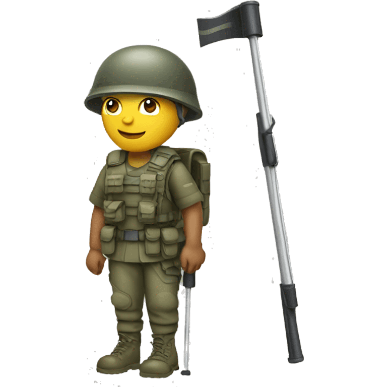 soldier on crutches emoji