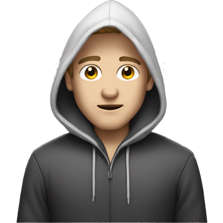 White guy wearing pointy hood  emoji