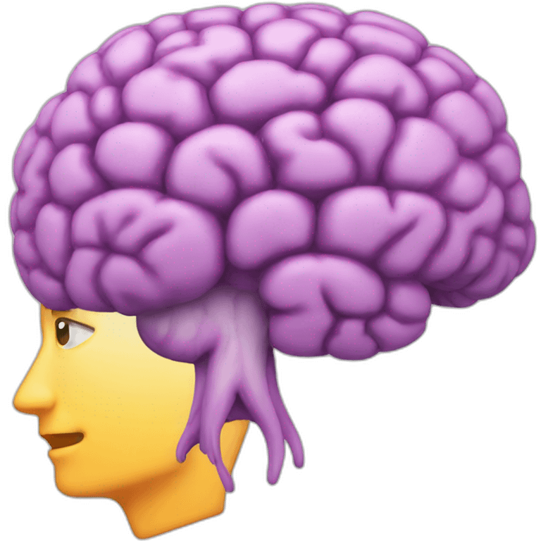 brain with idea emoji