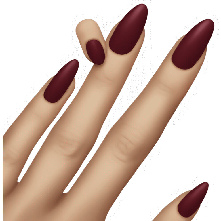 Dark red nails emoji