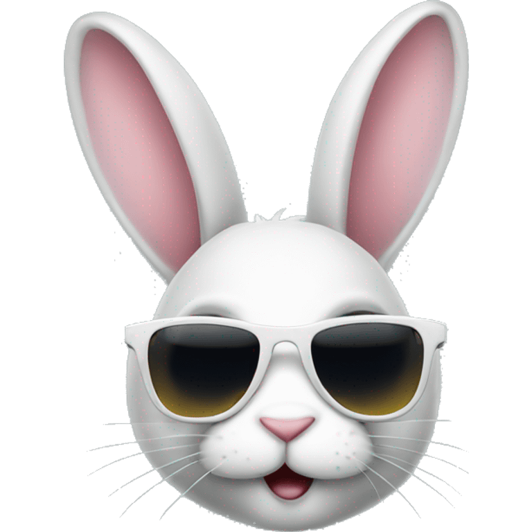 A bunny wearing sunglasses emoji