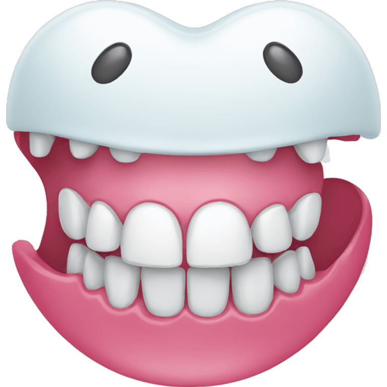 Emoji with dental orthodontics  emoji