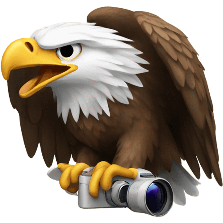 eagle coming out of camera emoji