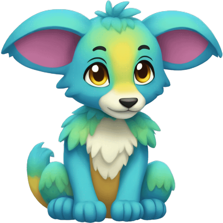 colorful anthro fursona Fakemon emoji