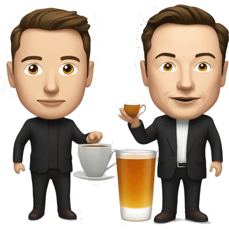 elon musk and tea emoji