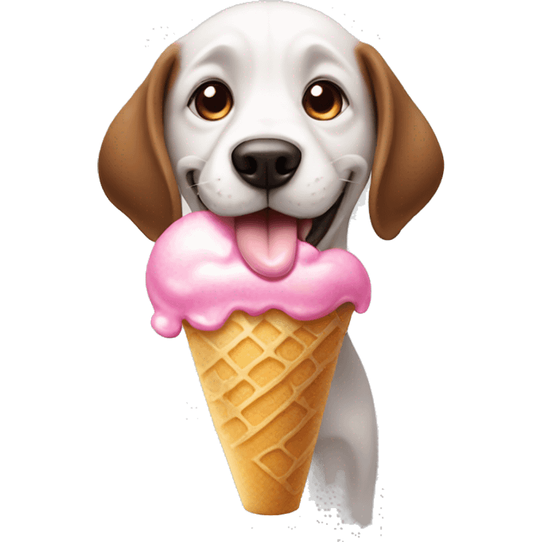 Dog with icecream emoji