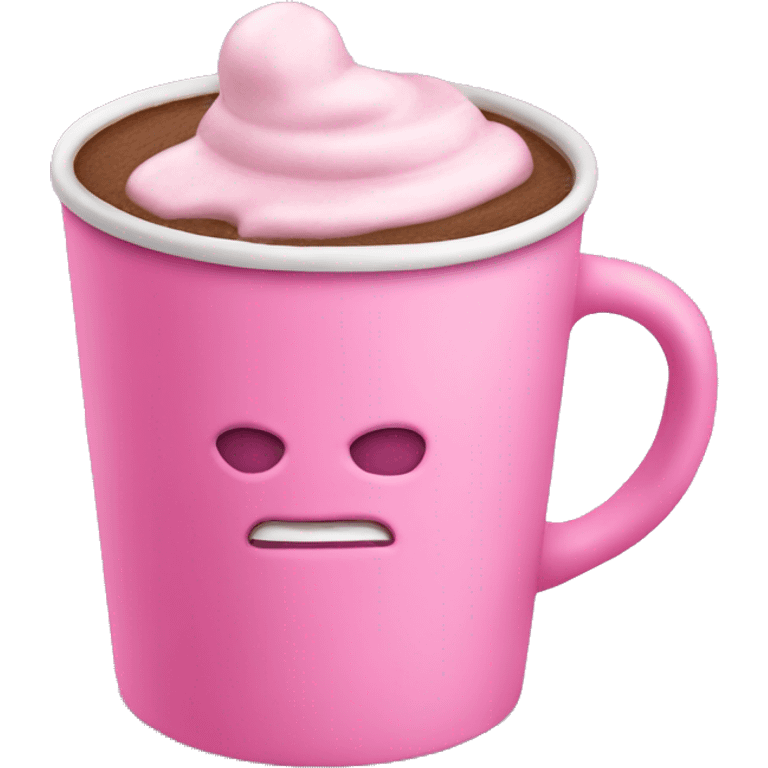 A pink hot chocolate cup emoji