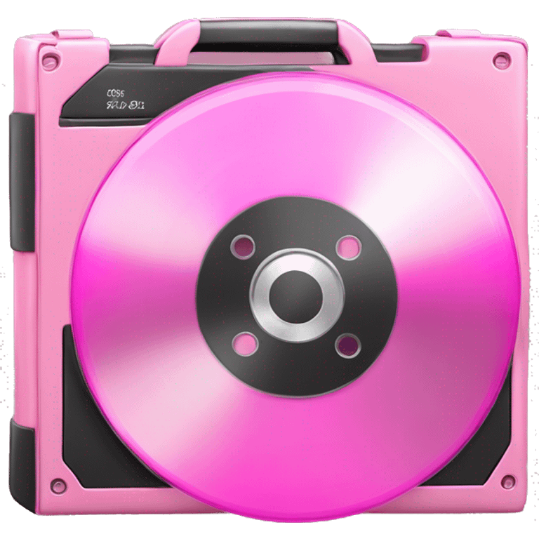 Realistic pink CD case emoji