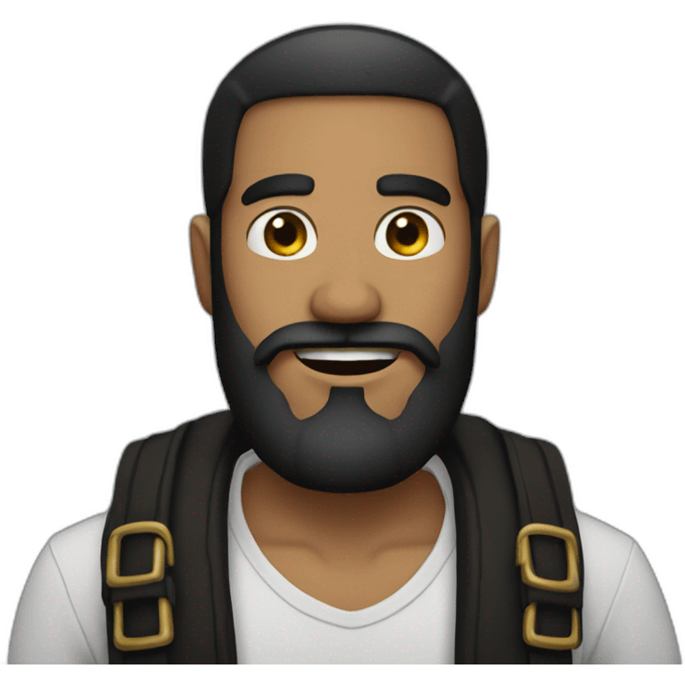 Guy black beard emoji