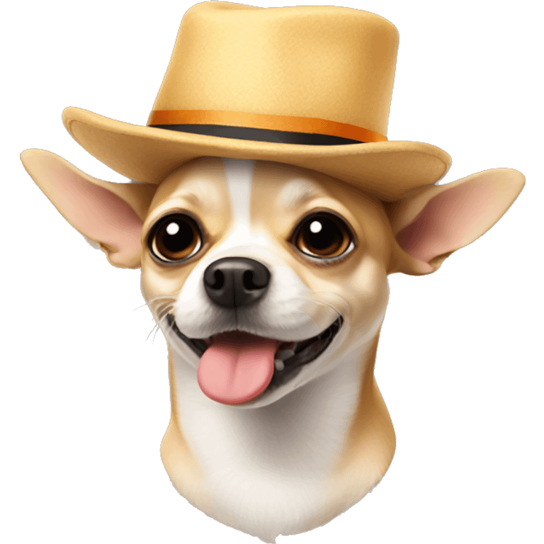 Chihuahua with hat emoji