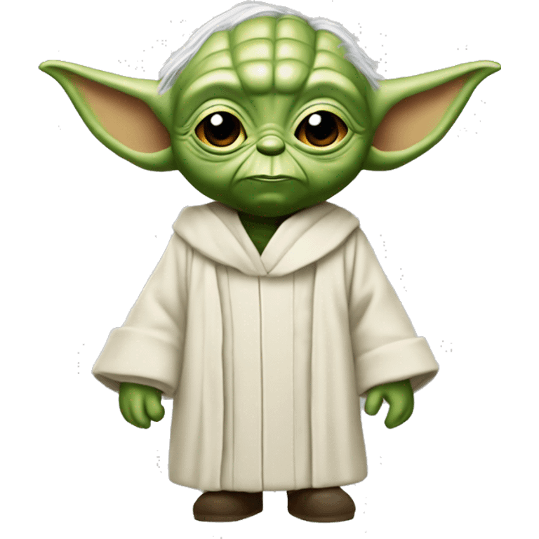 Yoda star wars con uniforme de la tienda IKEA de pie emoji