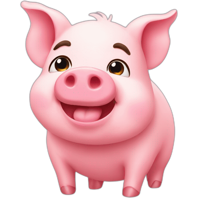 Cute pig in love emoji