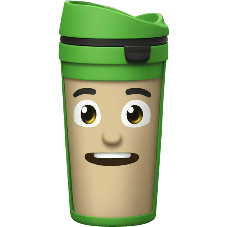 Green simple modern trek tumbler emoji