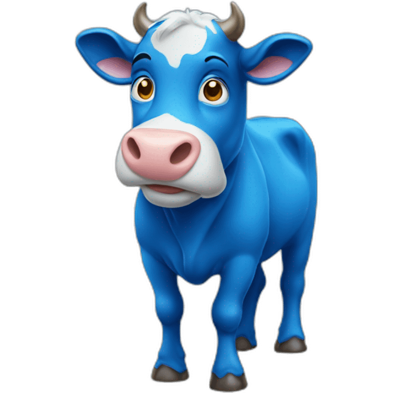 blue cow emoji