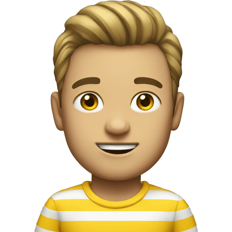 drew philips wearing yellow striped shirt emoji