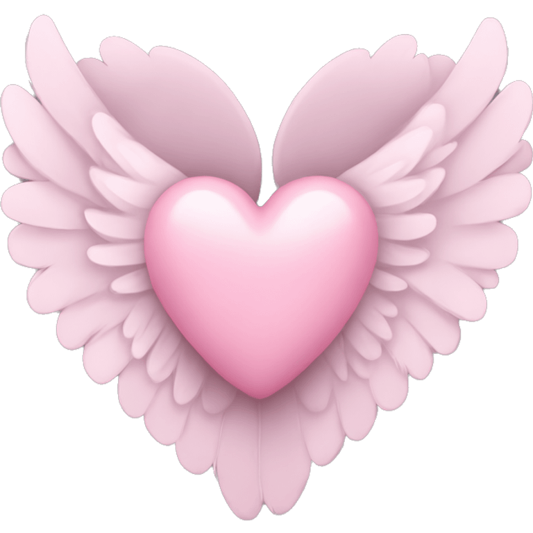 Pastel pink heart with wings emoji