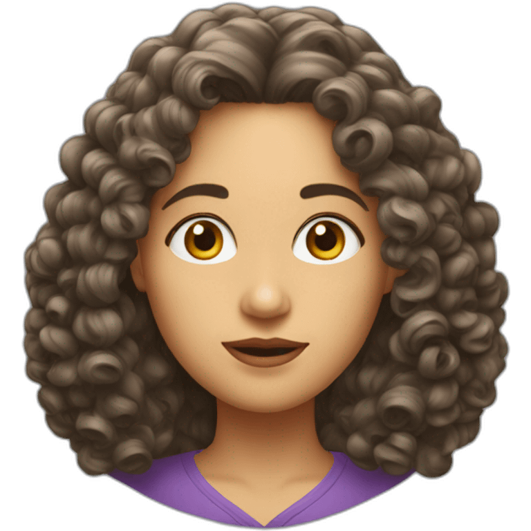 Une Julia cheveux bouclés  emoji