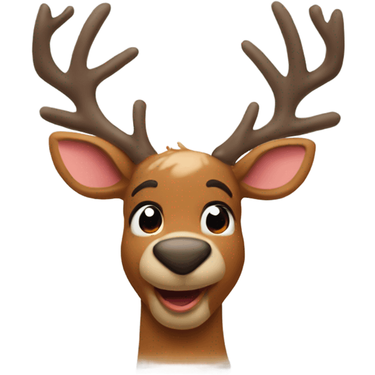 Rudolph the red-nosed reindeer emoji