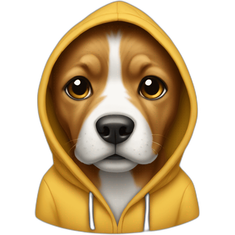 dog wearing hoodie emoji