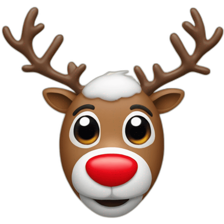 rudolph with red nose emoji